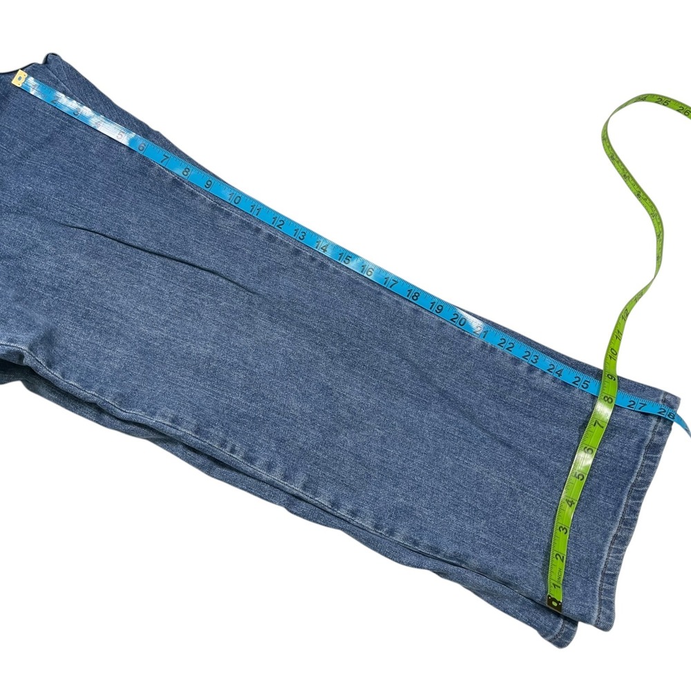 Lee 16 Short Blue Denim Relaxed Straight Leg Jeans Classic Mom Jeans Normcore - Picture 5 of 8